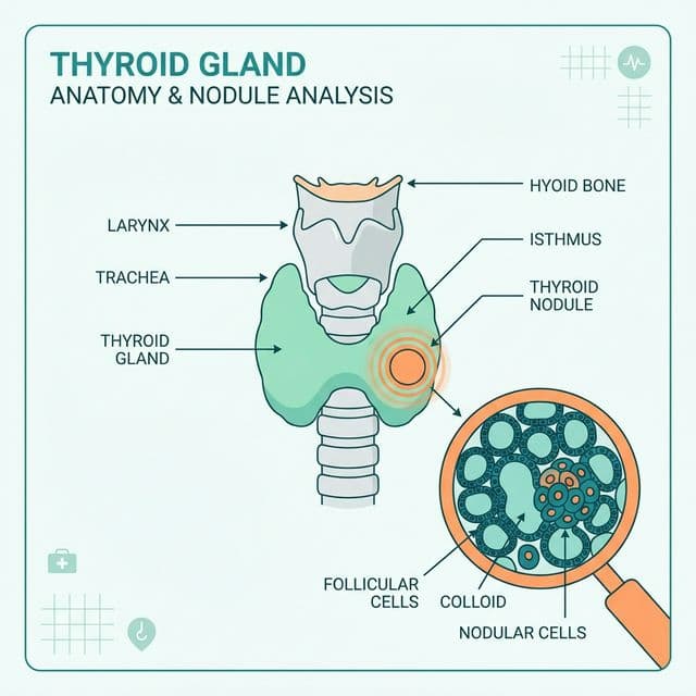 Imagen de portada para Nódulo Tiroideo: ¿Cuándo debo preocuparme y qué exámenes necesito?